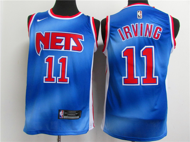 Men Brooklyn Nets #11 Irving blue Home Stitched NBA Jersey